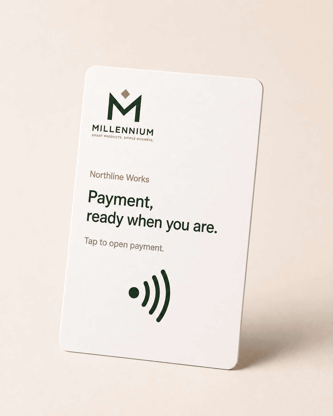 Pay Card in its standard Millennium finish